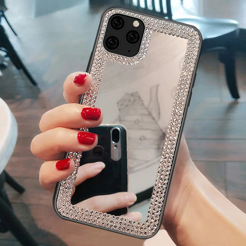 Glitzer Diamant Spiegel Hülle für iPhone 17