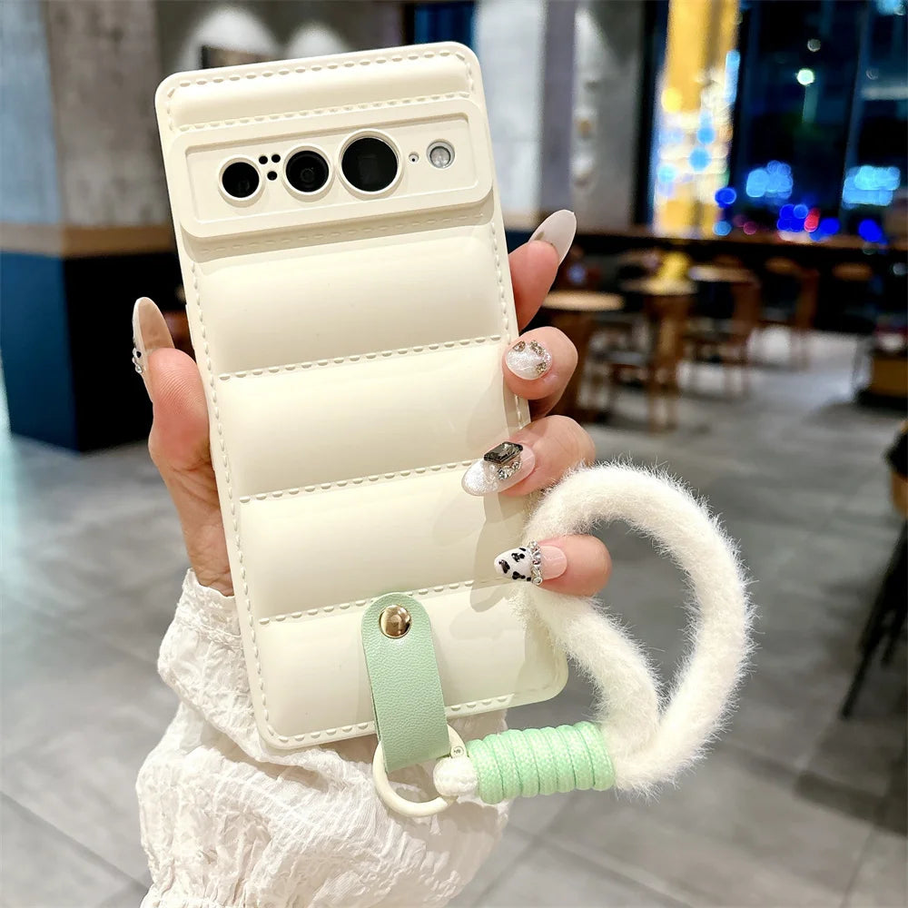 Modische TPU-Hülle mit Lanyard für Pixel 8