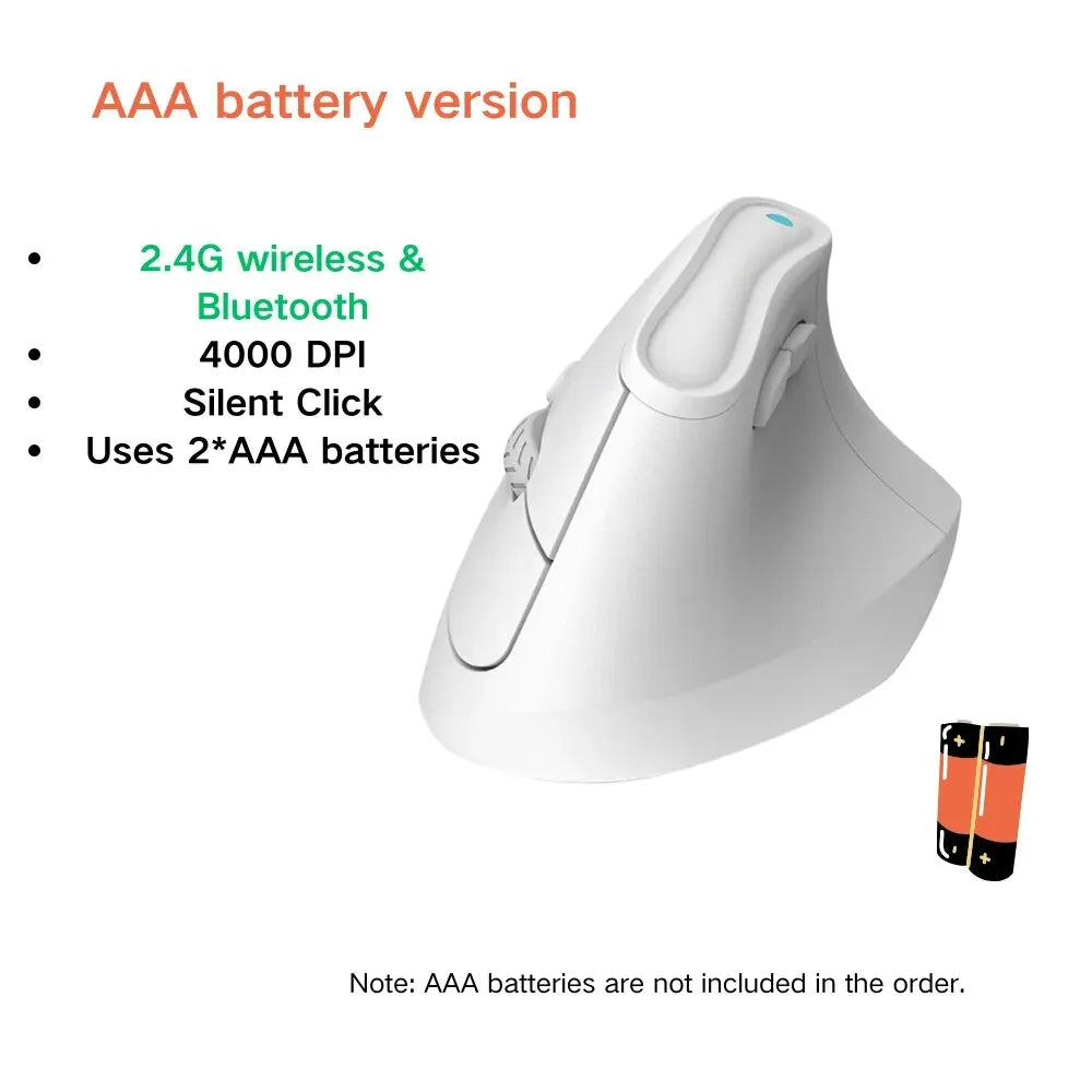 Vertikale ergonomische Bluetooth Maus mit 4000 DPI