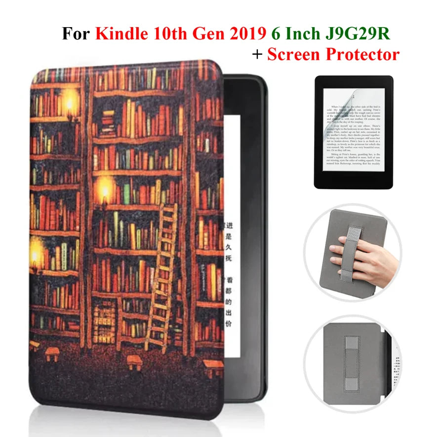 Hülle + Folie für Kindle 10. Gen 6 Zoll