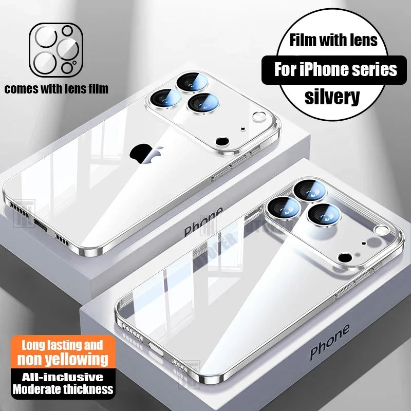 Ultradünne orangene TPU-Hülle für iPhone 17