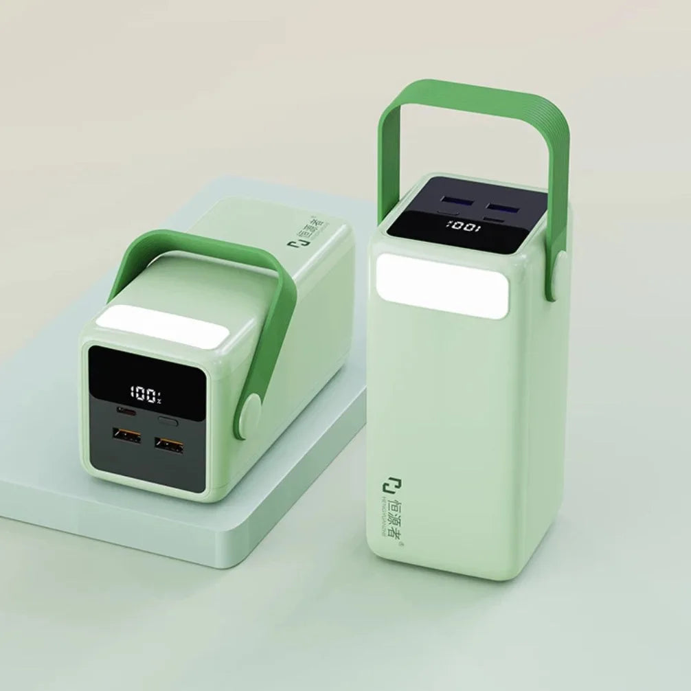 60000mAh Power Bank Fast Charging with Light Outdoor