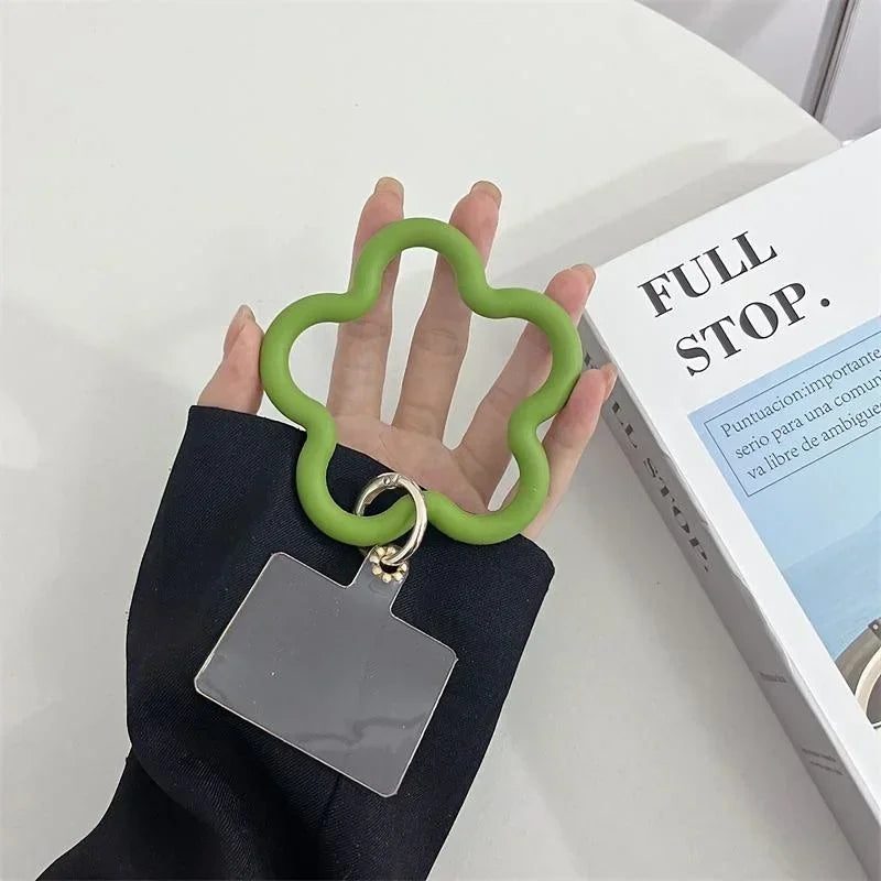 Silikon Armband Blumenmuster Lanyard Anti‑Fall