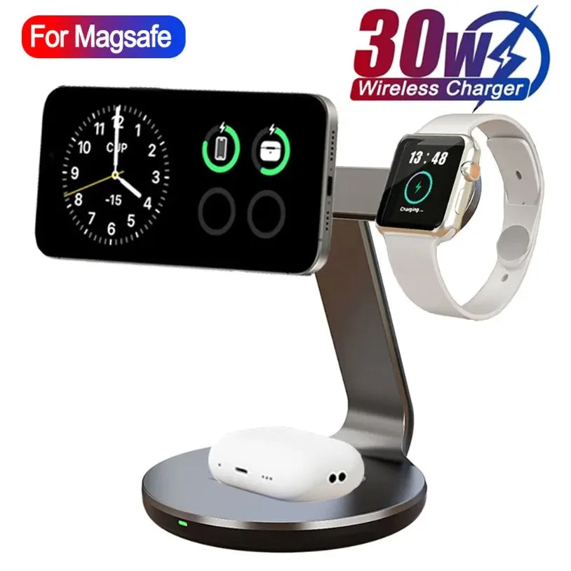3-in-1 Magnetischer 30W Schnell-Ladeständer iPhone