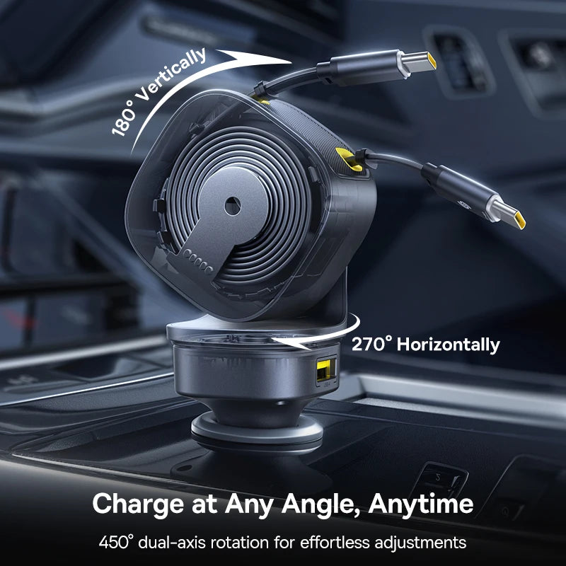 Baseus 100W Autoladegerät Dual Typ-C 4 Ports