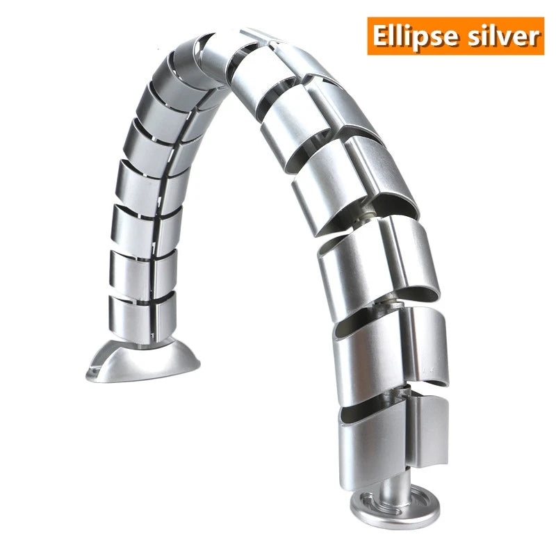 Black adjustable cable management for standing desks