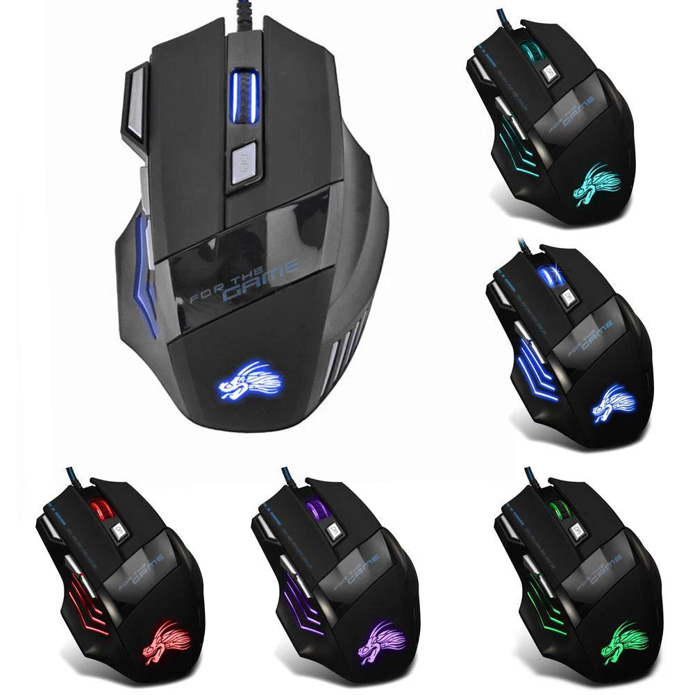Kabelgebundene Gaming-Maus 5500 DPI RGB Beleuchtung