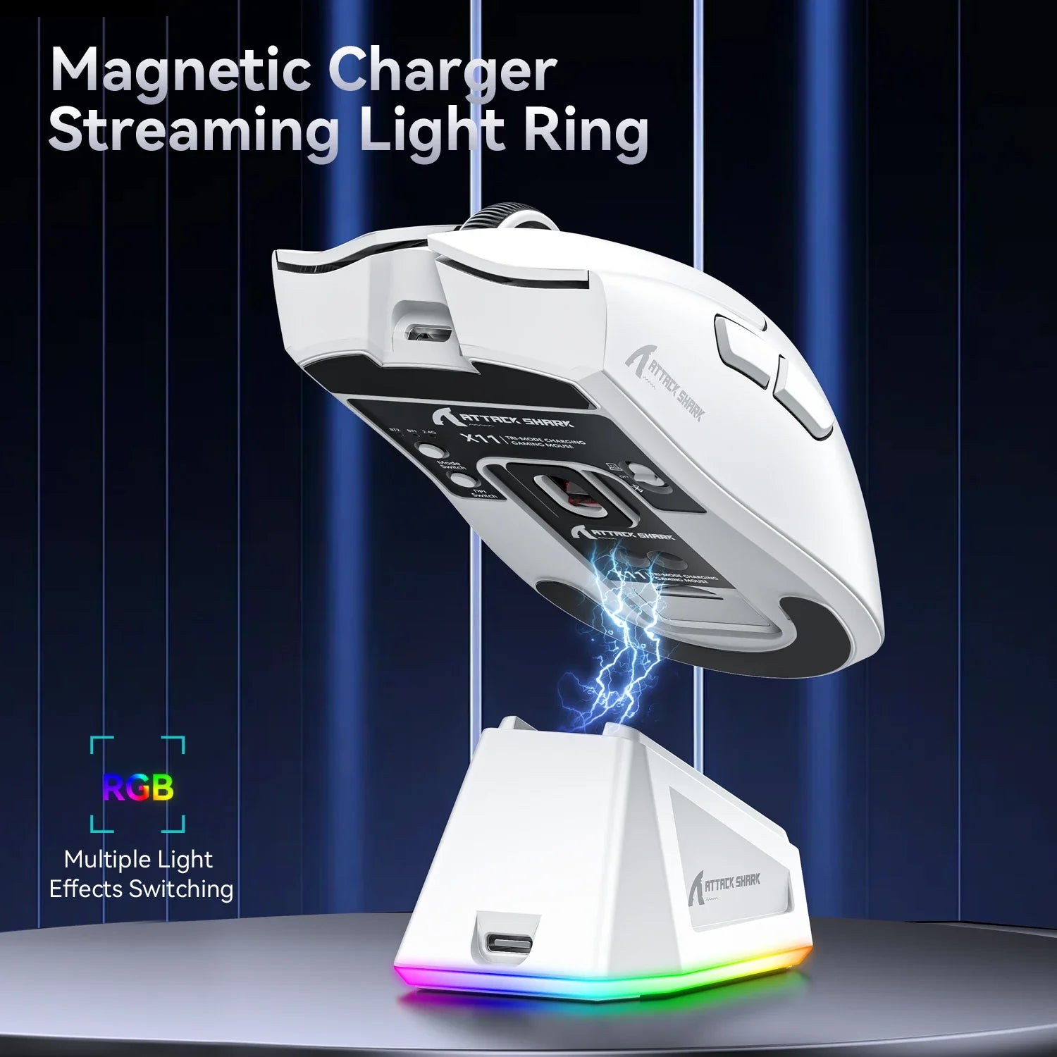 Kabellose Gaming-Maus X11 mit RGB und Bluetooth