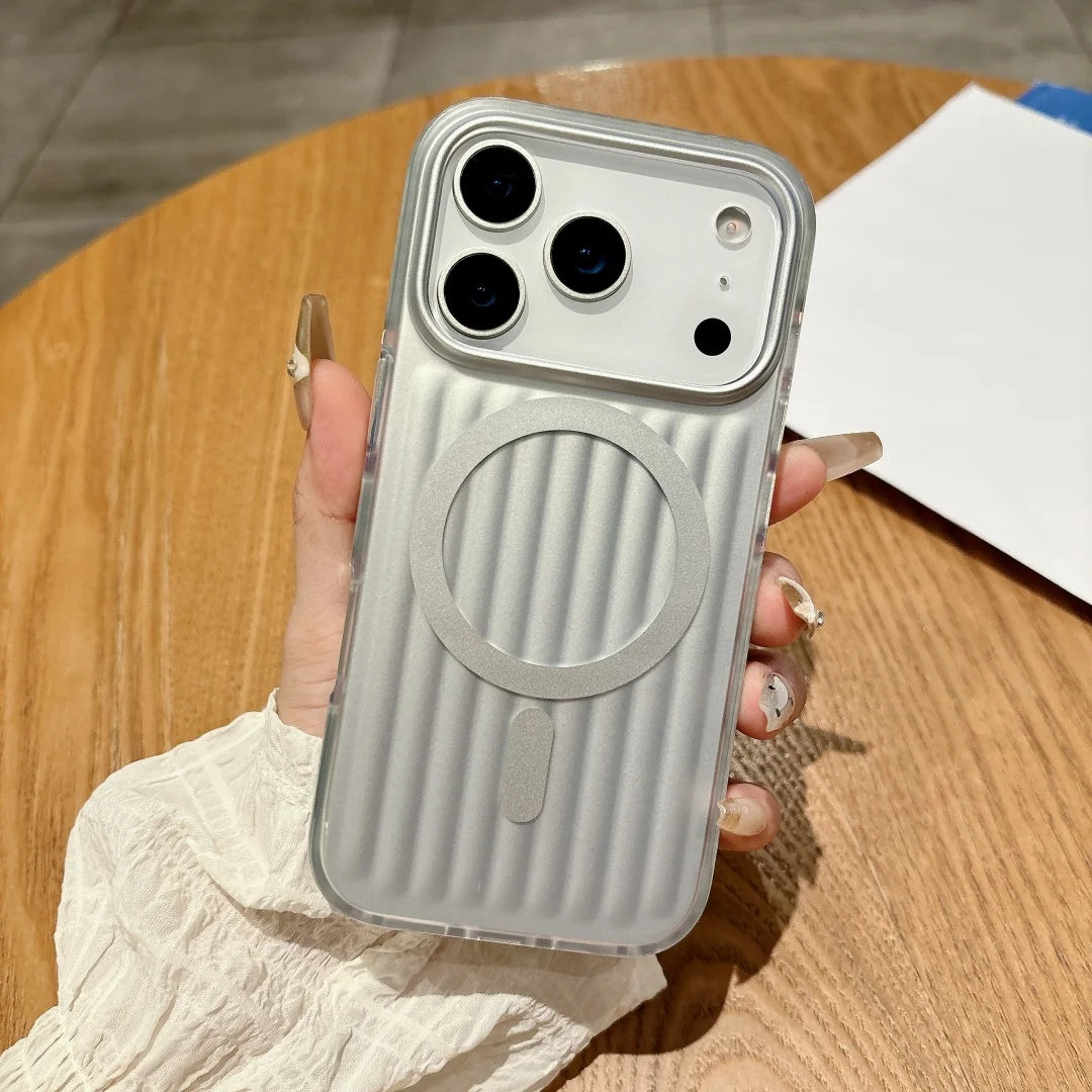 Luxuriöse Metall-Magnethülle für iPhone 17 Serie Matt
