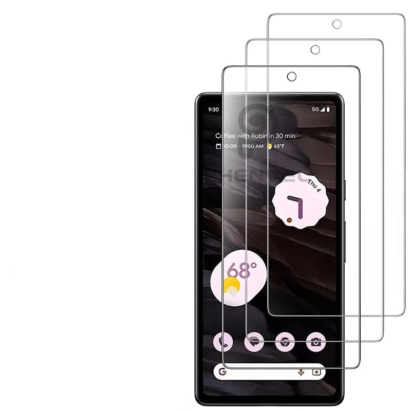 Clear tempered glass screen protector for Google Pixel models