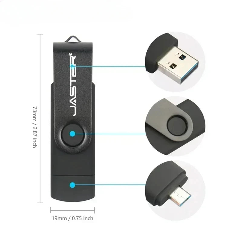 JASTER OTG USB-Stick Metall 8GB-128GB
