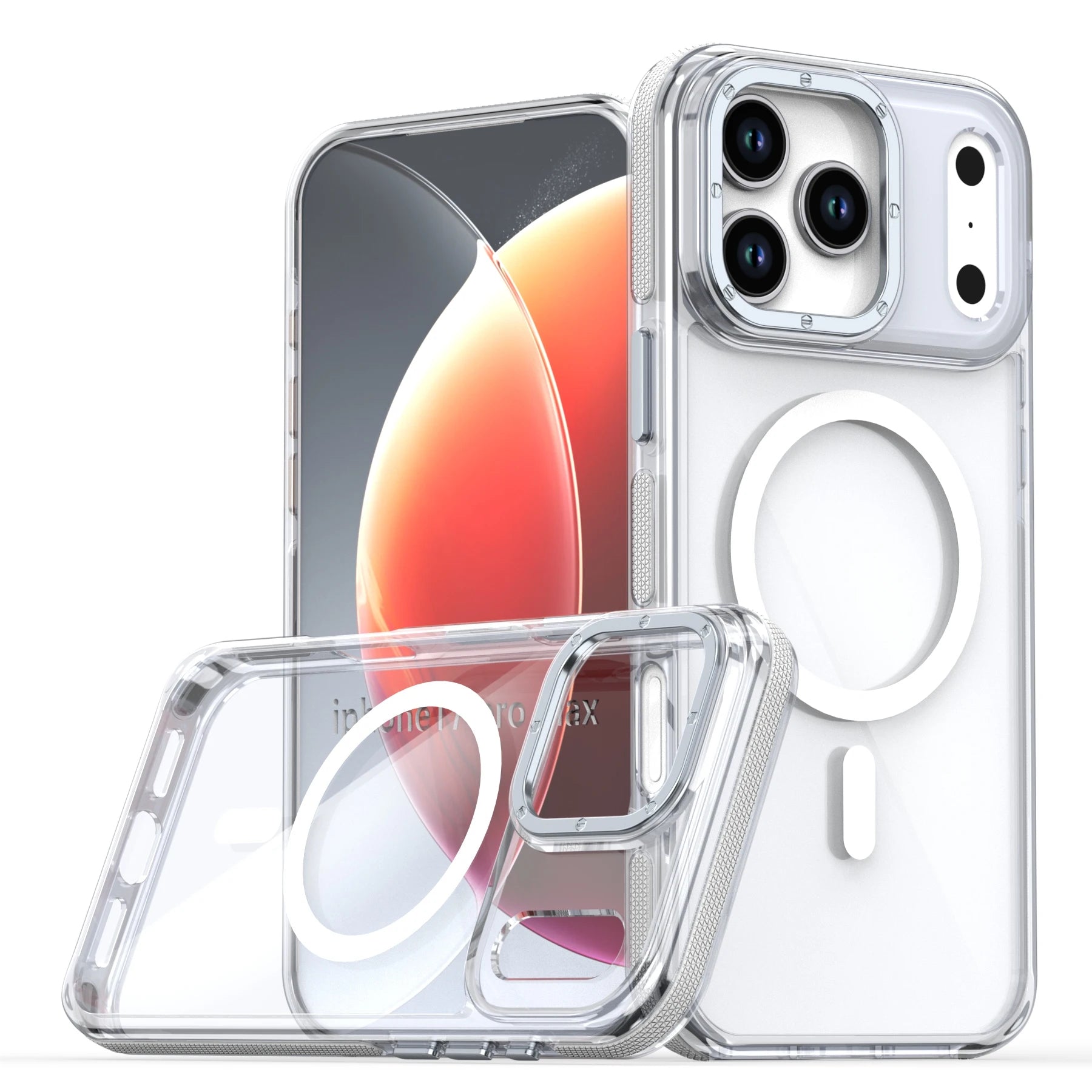 Luxuriöse magnetische Magsafe Clear-Hülle für iPhone