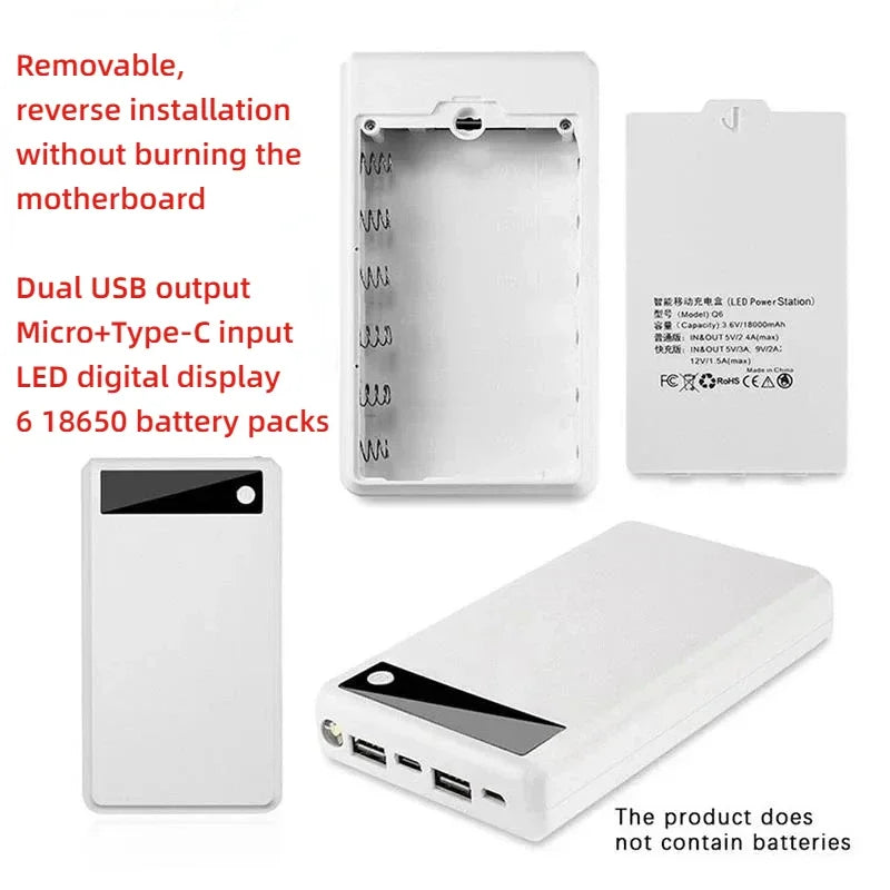 DIY Powerbank Hülle für 6x18650 Akkus