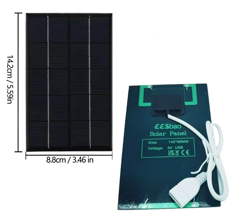 5V USB Solar Panel Portable Waterproof Outdoor