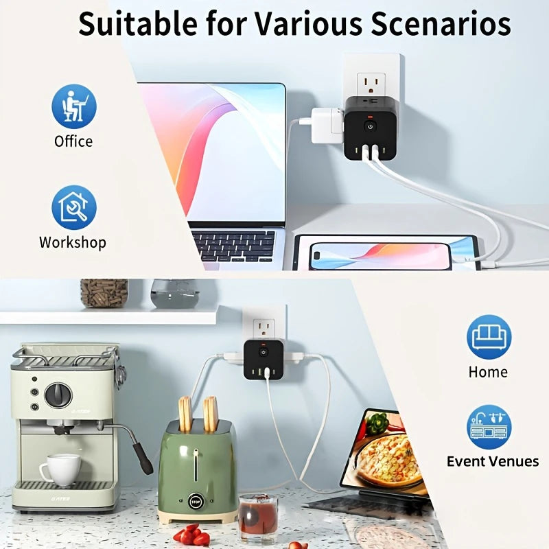 8-in-1 Steckdosenleiste mit USB & PD