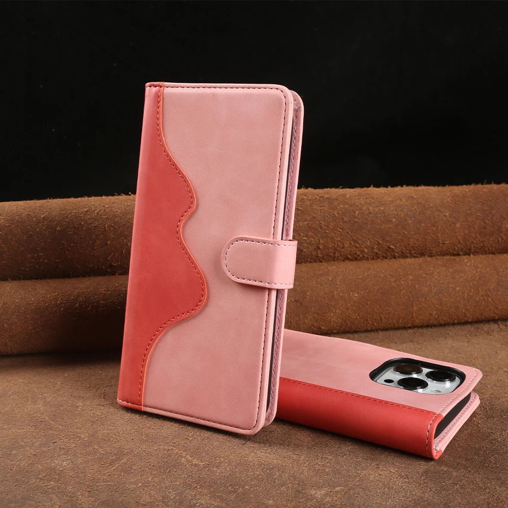 Luxus Leder Brieftaschenhülle für iPhone 17