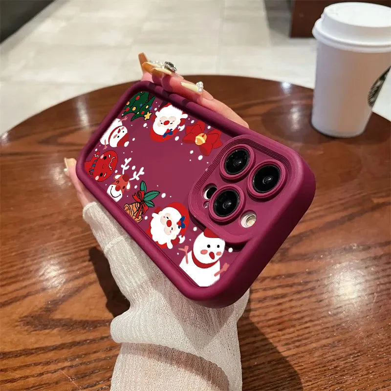 Süße Weihnachts-Hülle mit Santa und Tannenbaum für Pixel