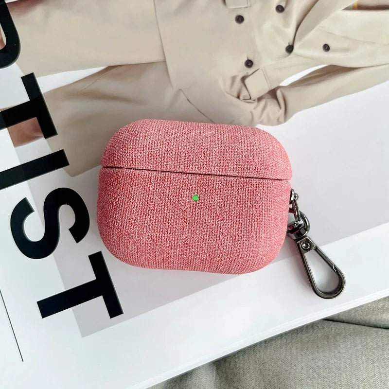 Hülle für AirPods Pro 3–4 Stoffmuster Luxusschutzhülle