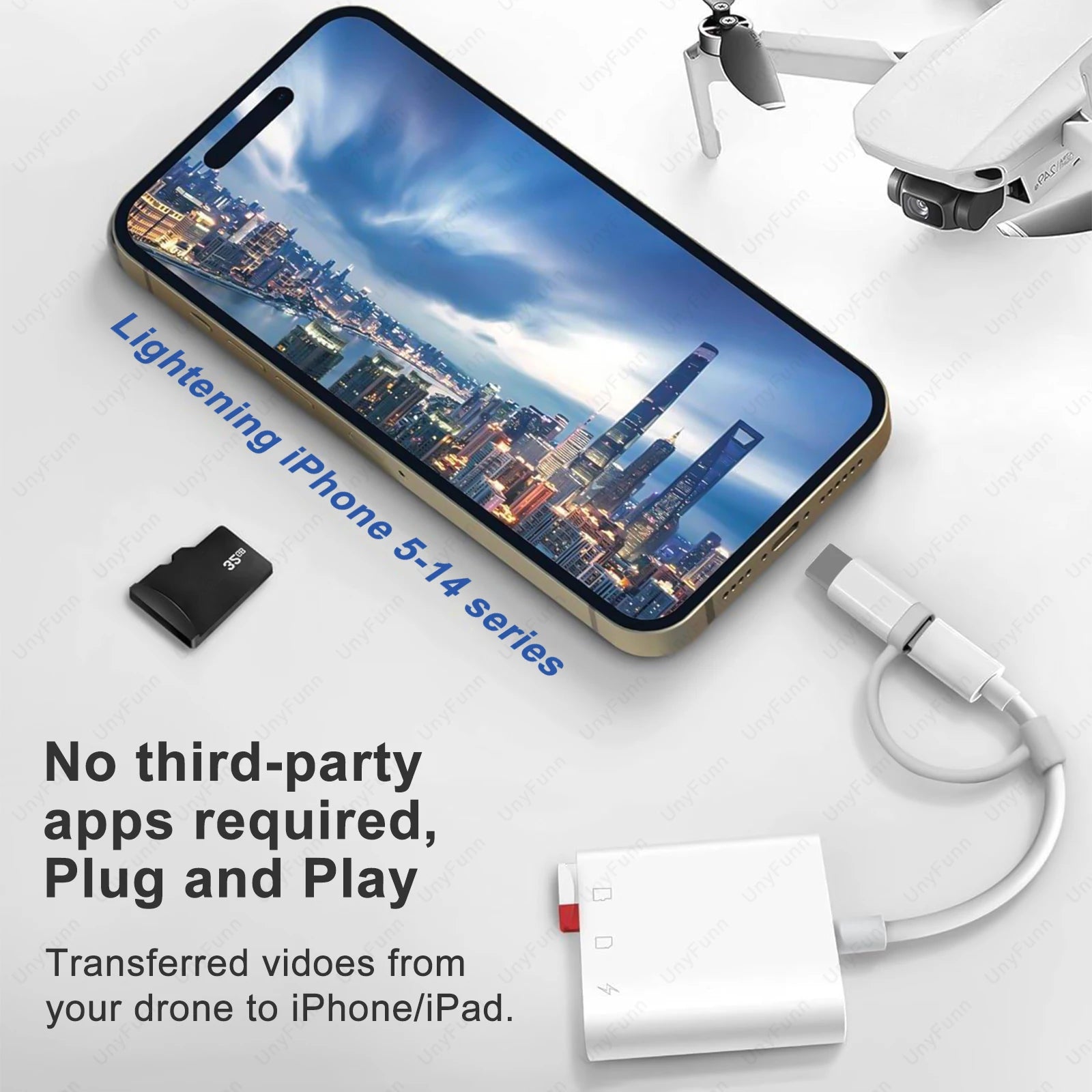 Universeller TF SD Kartenleser für iPhone & Typ C