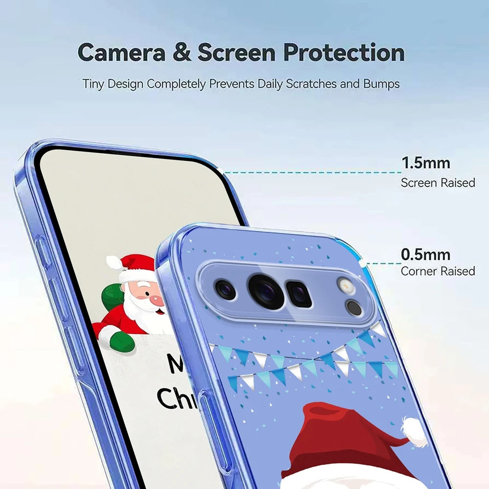 Transparent Christmas phone case for Google Pixel