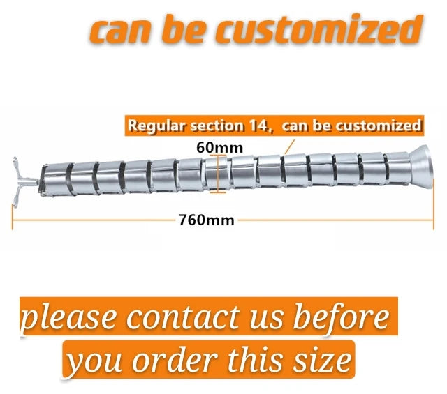 Black adjustable cable management for standing desks