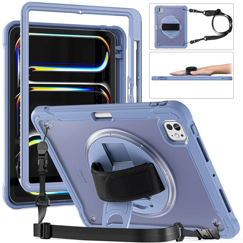 iPad Pro/Air Stoßfeste Hülle + Riemen