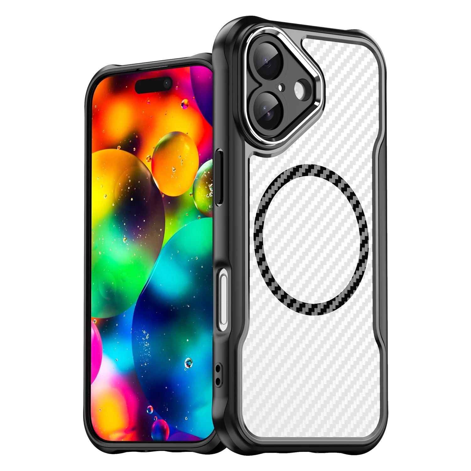 Transparente Carbon Fiber Hülle für iPhone 17 Pro Max