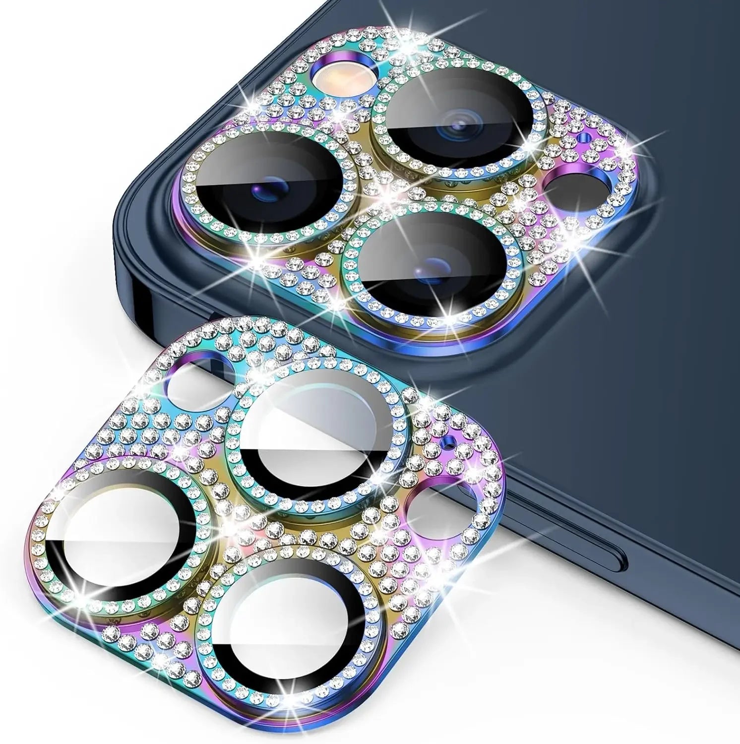Luxurious glitter camera protector for iPhone 17