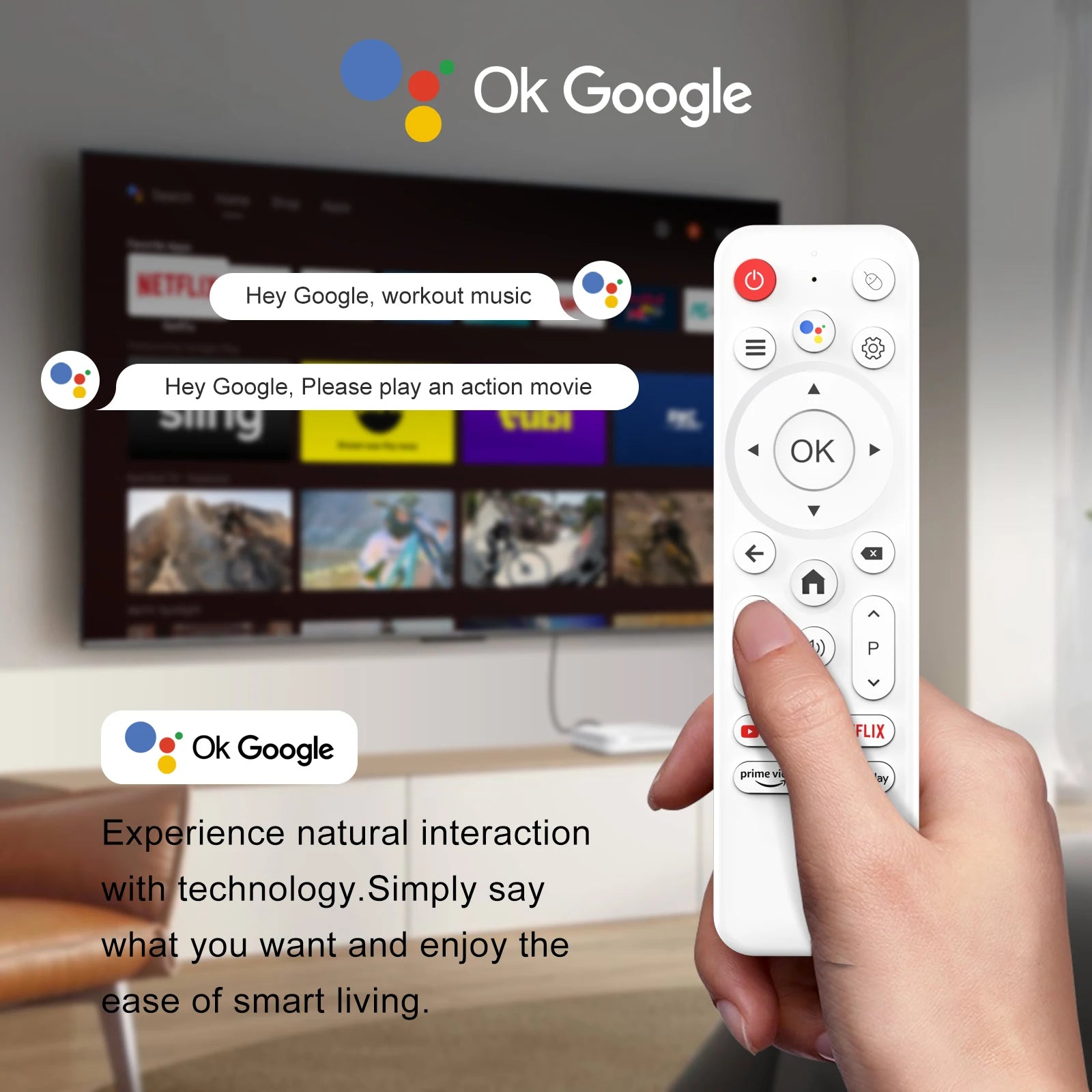 4K HDR Smart TV Box mit WiFi6 und Google Assistant