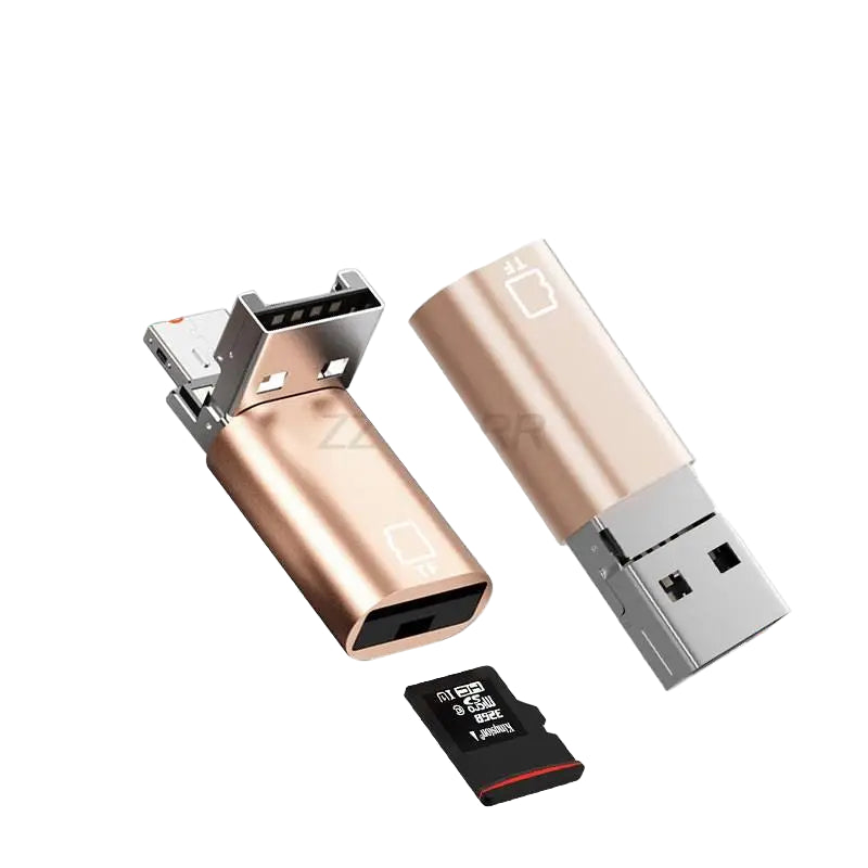 USB Micro SD Kartenleser für iPhone & Typ C Geräte