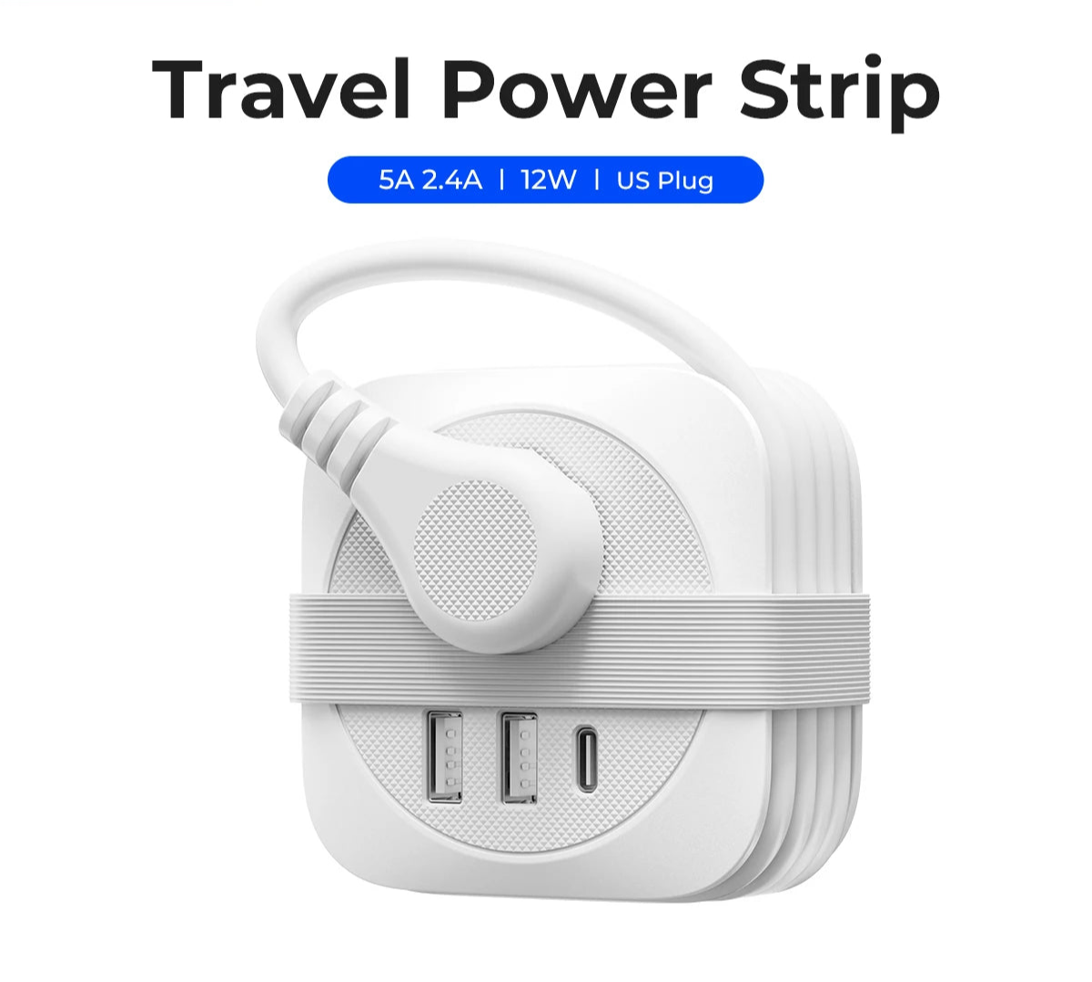 Travel Power Strip with USB-C