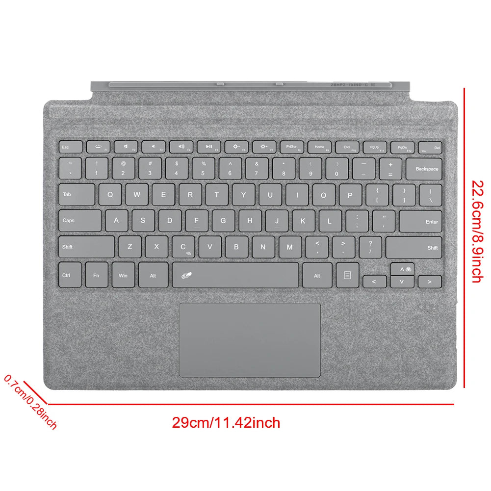 Bluetooth Tastatur mit Beleuchtung für Surface Pro 3–7+