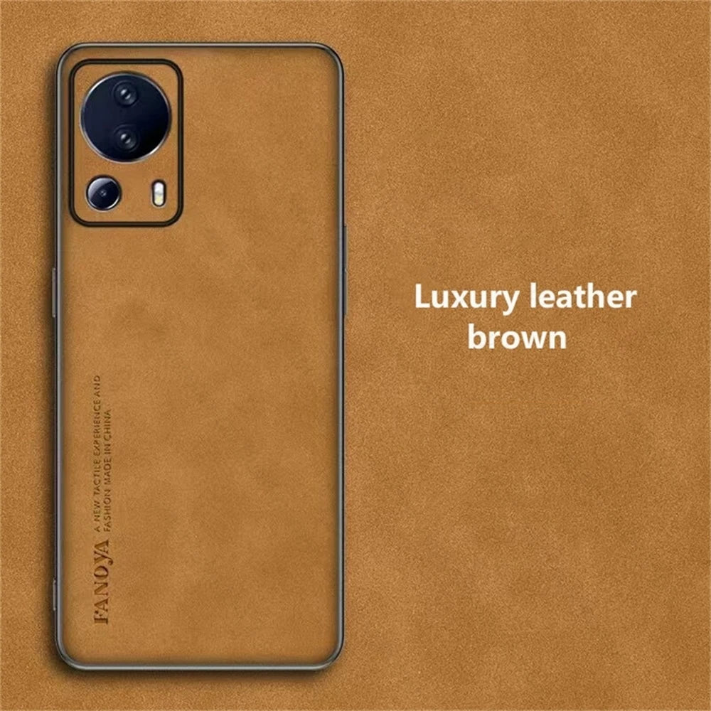 Lammfell Lederhülle für Xiaomi 13 Lite