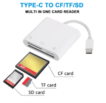 3-in-1 Typ C Kartenadapter für SD CF TF