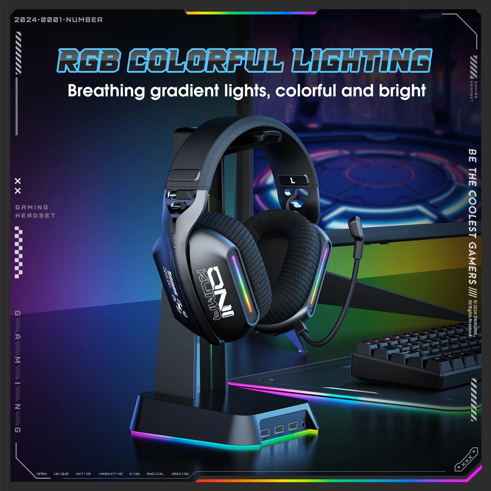 GT808 Gaming-Headset mit RGB