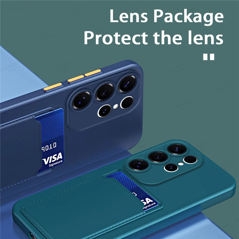 Silikonhülle mit Kartenfach Samsung