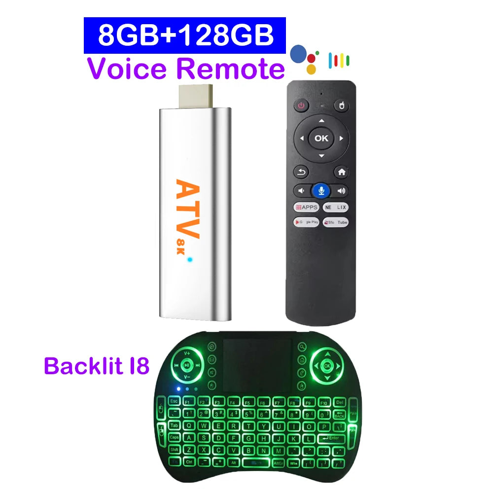 TV Stick Android 14 8K 4K Ultra Schneller Media Player