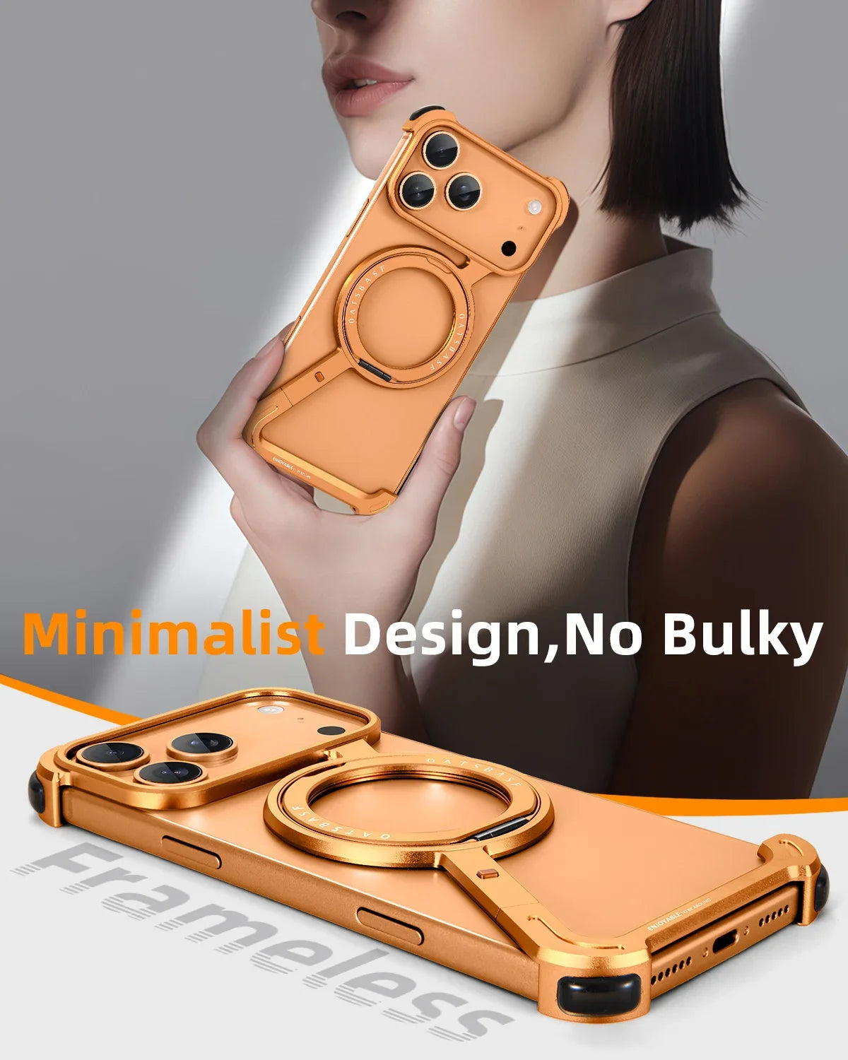 Hülle für iPhone 17 Pro Max Air mit 360° Drehbarer Ringhalter