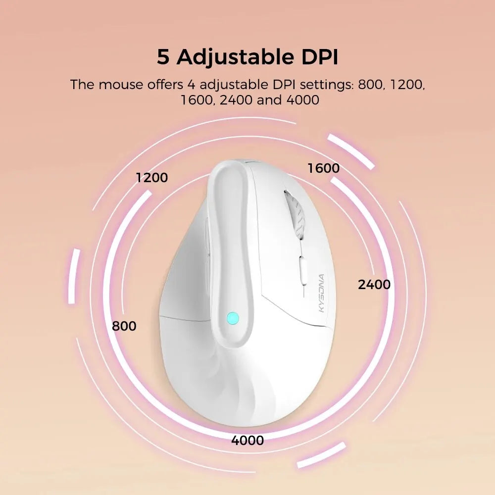 Vertikale ergonomische Bluetooth Maus mit 4000 DPI