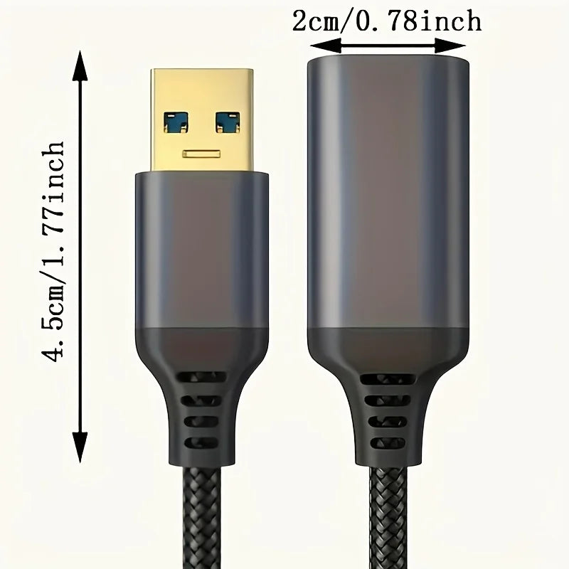 LAIHONEN USB 3.0 Nylon-Verlängerungskabel