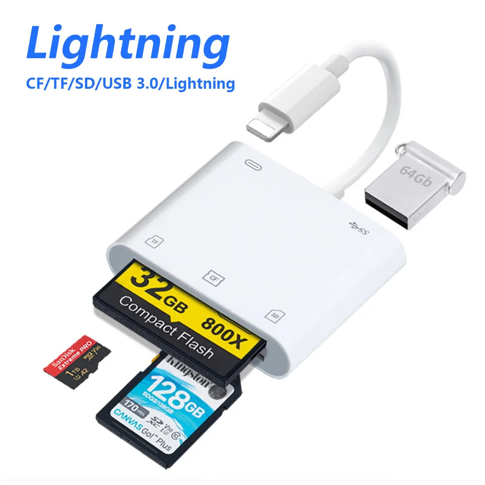 5-in-1 Kartenleser Adapter für iPhone & iPad