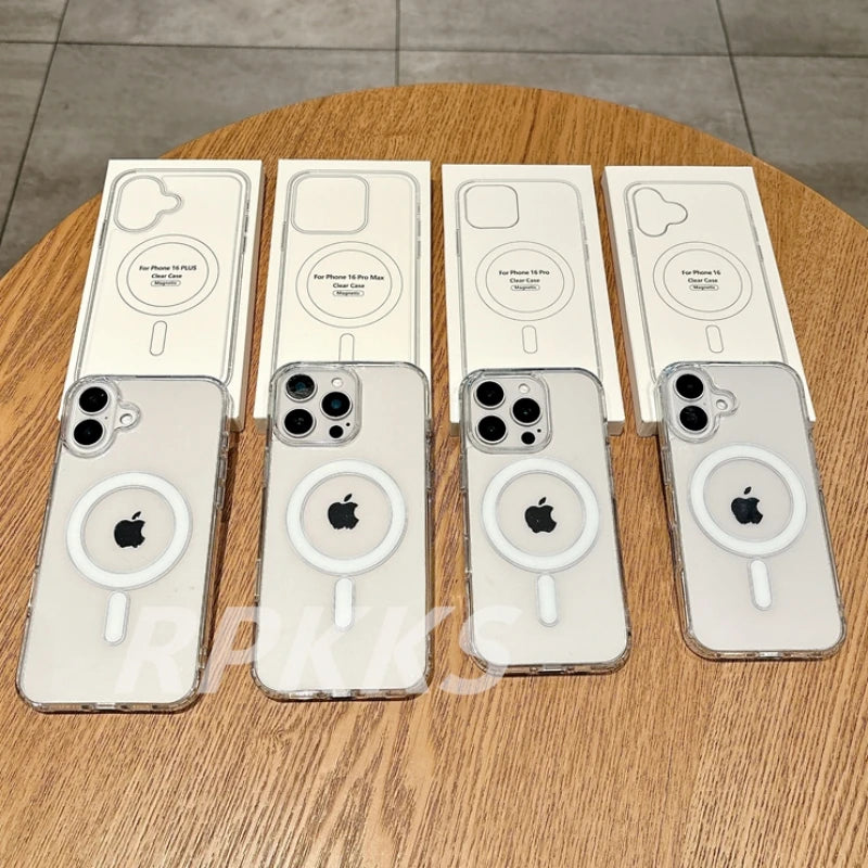 Crystal Clear MagSafe Case for iPhone 7-16