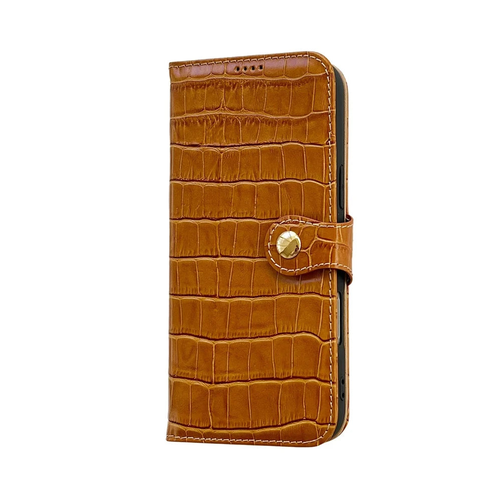 Echtleder Krokodilleder Hülle für iPhone 17 Pro Max