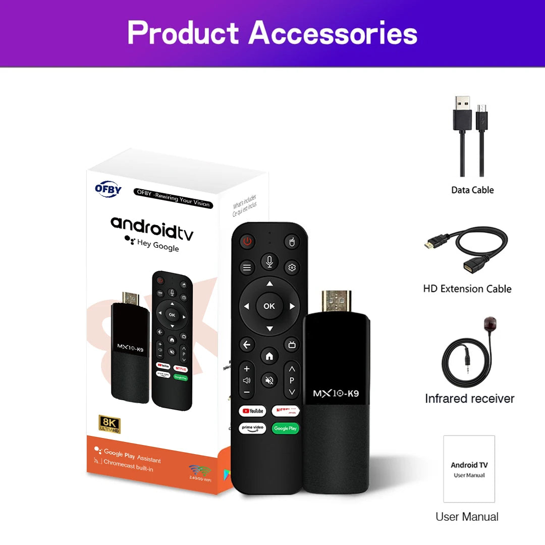 4K Android 13 Streaming TV-Stick mit schnellem Chip