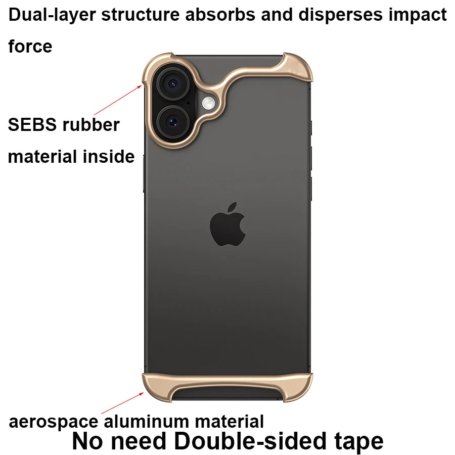 Luxus Arc Metall Bumper Hülle für iPhone 17 Pro Max