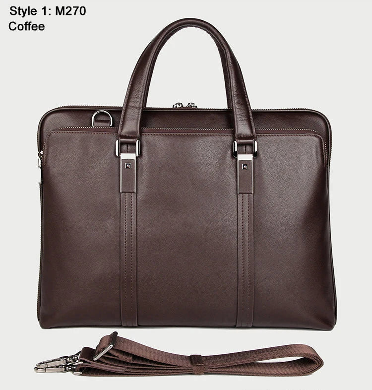 Luxus Leder Aktentasche Herren 15,6 Zoll