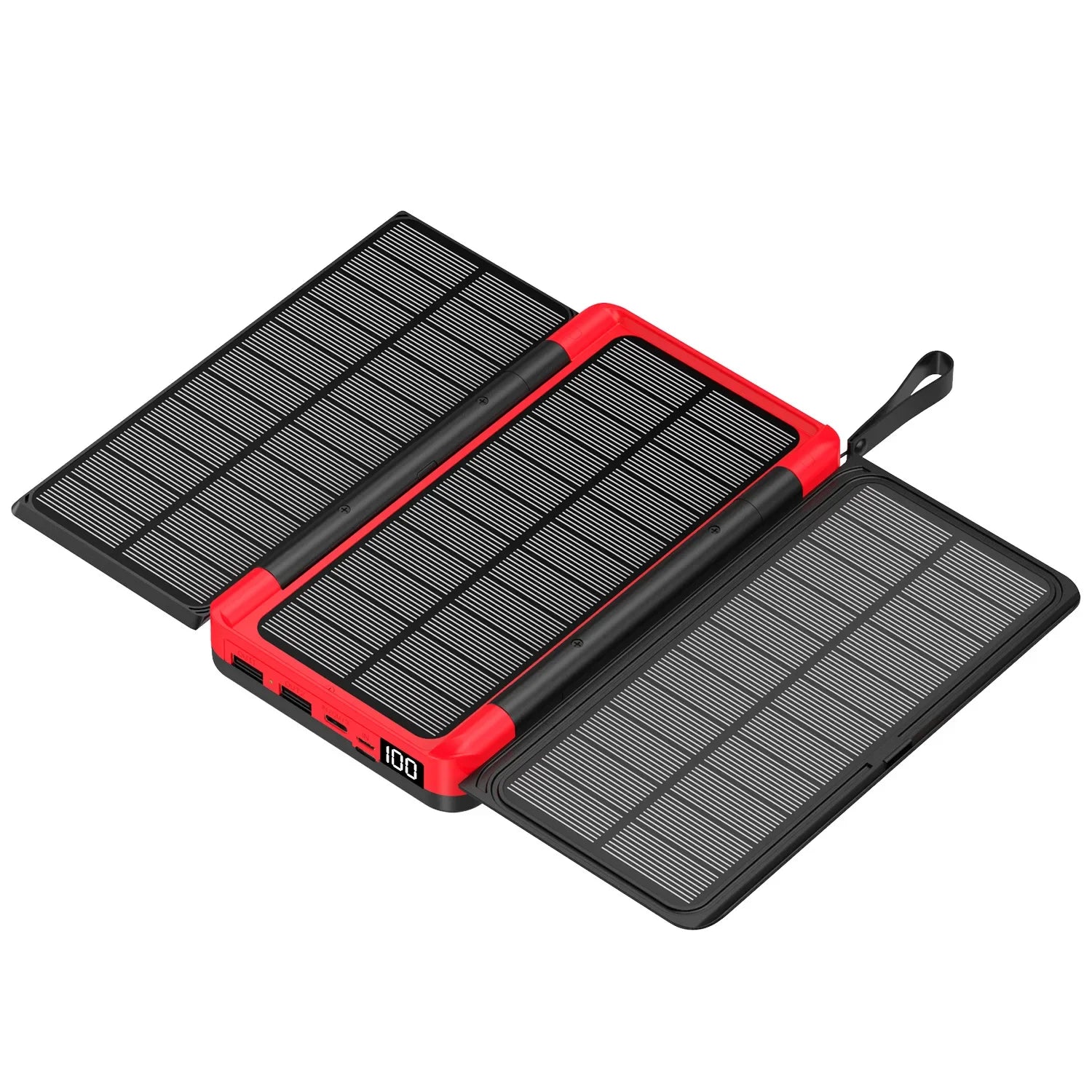 Foldable 20000mAh Solar Power Bank Qi Wireless