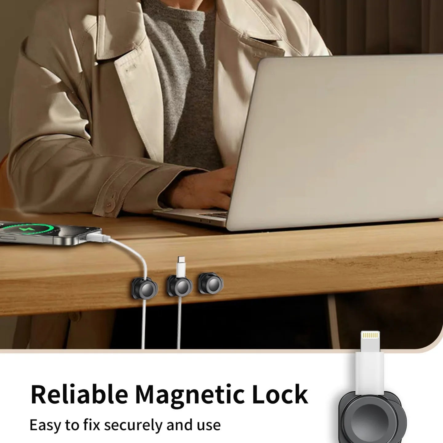 Magnetischer Kabel-Organizer für Schreibtisch & Kabel