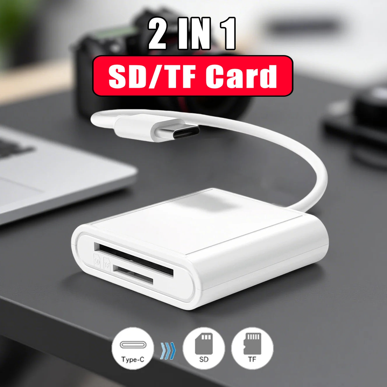 Typ-C Kartenleser SD/TF 2-in-1 Adapter für Tablet