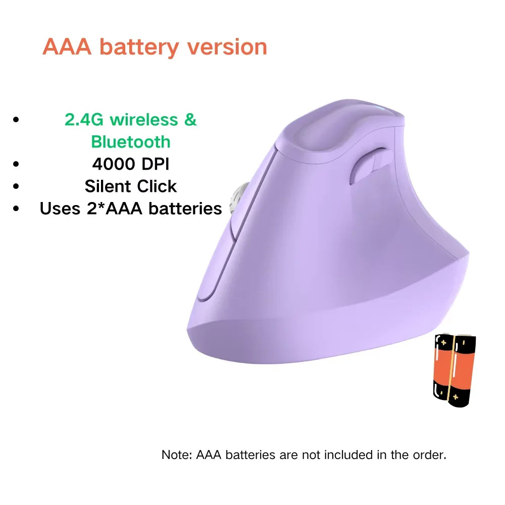 Vertikale ergonomische Bluetooth Maus mit 4000 DPI
